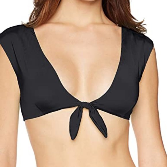 trina turk cap sleeve bikini top